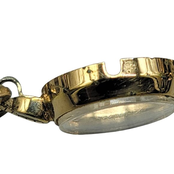 Carvelle by Bulova Ladies Wind Watch Vintage 6.5" Two Tone Band P0 1980 Swiss - Picture 3 of 14